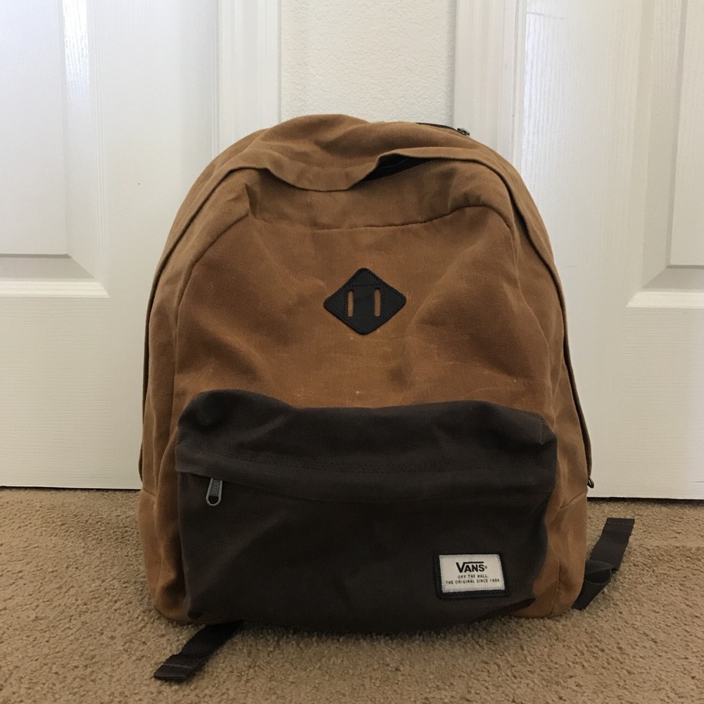 Canvas Brown Vans backpack